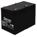 Mighty Max Battery 12V 5AH SLA Battery Replacement for Power Sonic PS1250F1 - 2 Pack ML5-12MP2160713124454